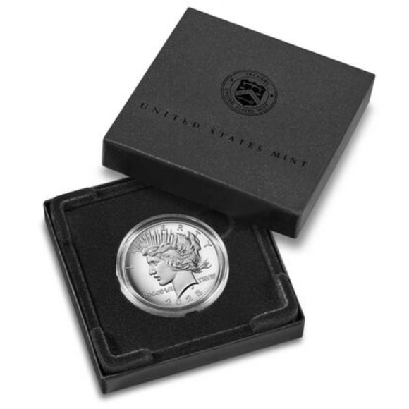 2023 S PEACE Silver Dollar Uncirculated w/ OGP & COA. 1 ounce pure silver coin - Picture 2 of 5